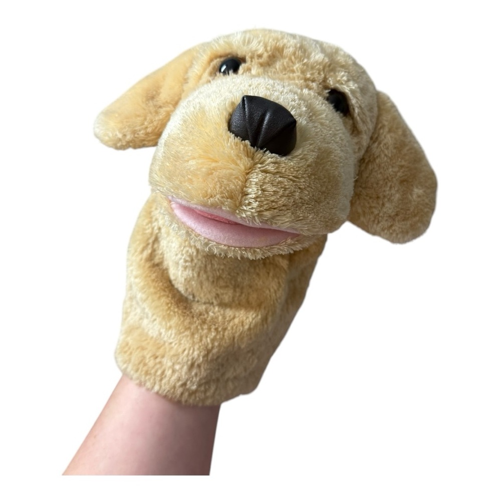 Aurora Plush Retriever Dog Hand Puppet - Tan